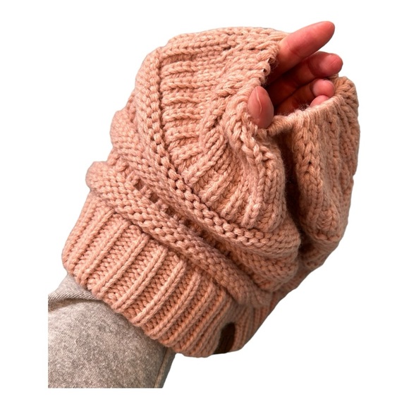 CC Ponytail Beanie - Blush Pink - Picture 2 of 9